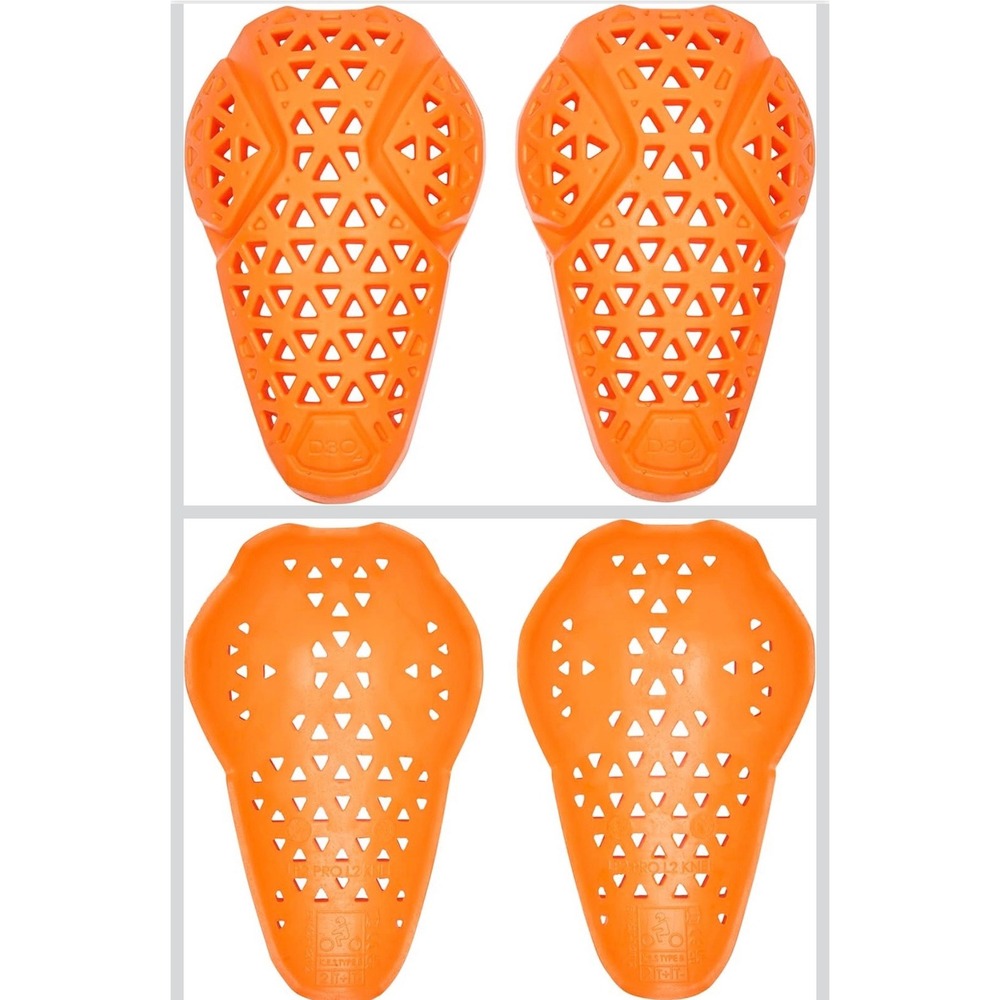 Fox Racing D3O LP1 L2 Knee Guard Replacement Inserts Orange CE Level 2 Pair